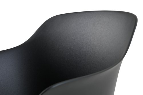 FAGERNES D110 table grey + 4 SANDVED chair black