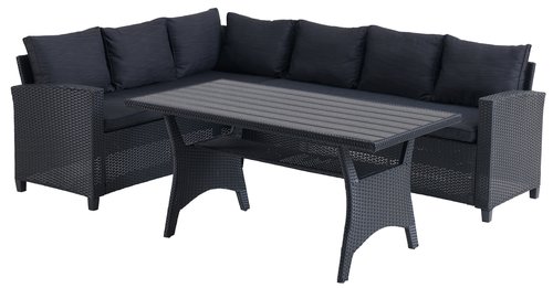 Lounge-Set ULLEHUSE 6 Personen schwarz