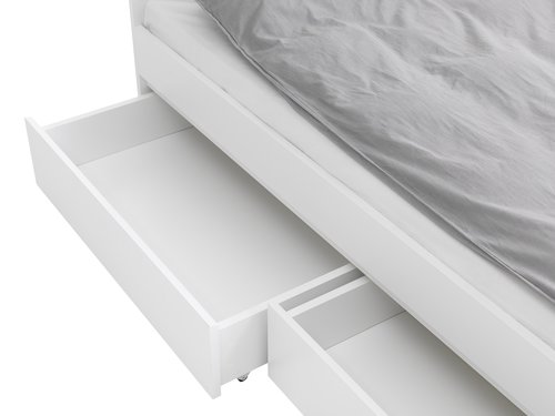 Bed frame LIMFJORDEN Double excl. slats white
