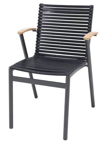 Rakásolható szék SADBJERG fekete