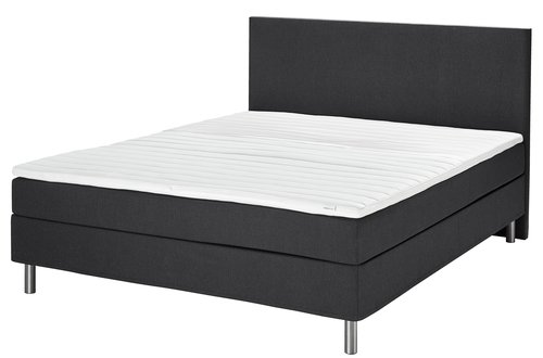 Κρεβάτι τύπου continental 160x200 PLUS C60 PU Μαύρο-08