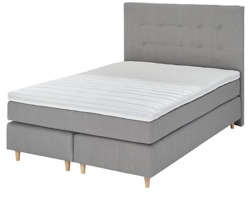 Sänggavel 140x125 H50 STITCHED grå-31