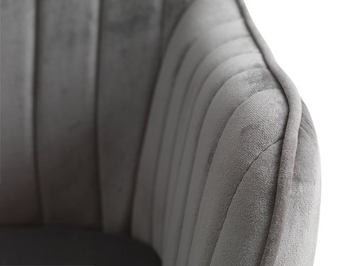 Armchair ONSEVIG velvet grey/black