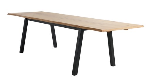 Jedálenský stôl SKOVLUNDE 90x200 prírodný dub/čierna