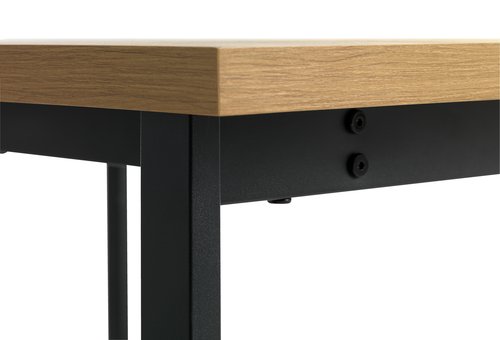 Τραπέζι τραπεζαρίας AABENRAA 80x120 χρωματισμ. δρυς/μαύρο