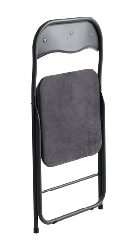 Sklopiva stolica VOEL baršun tamno siva