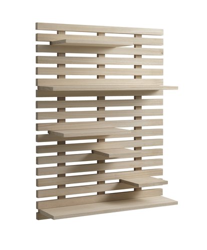 Wandplank KETTINGE 6 schappen naturel