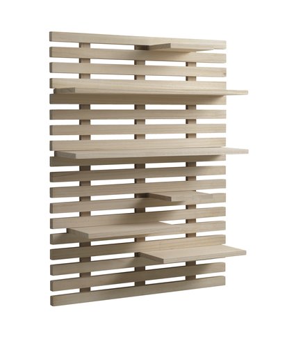 Wall shelf KETTINGE 6 shelves natural