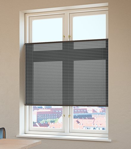 Store plissé HVEN 60x130cm gris double sens