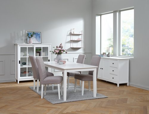 Display cabinet NORDBY 2 doors white