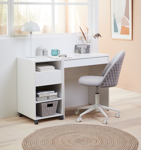 Kancelářská židle KOKKEDAL šedá/bílá
