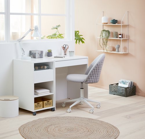 Офис стол KOKKEDAL сив/бял