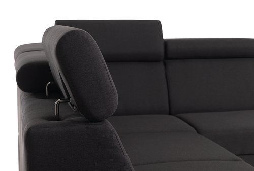 Γωνιακός καναπές-κρεβάτι SAHL σκούρο γκρι