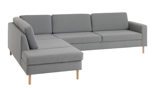 Canapé d'angle SVALBARD gauche gris clair