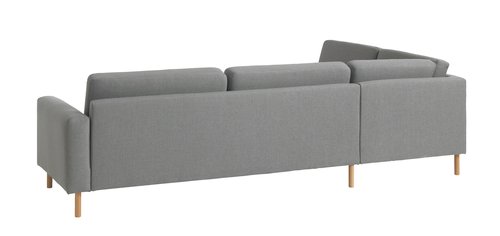 Canapé d'angle SVALBARD gauche gris clair