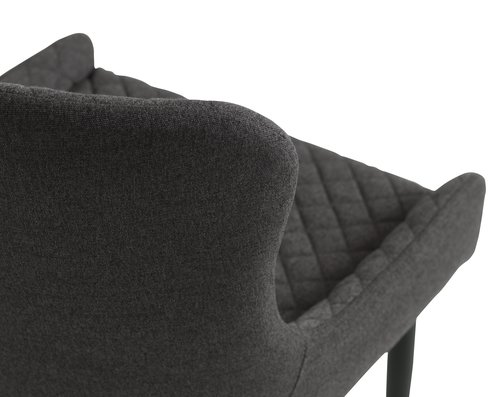 Jídelní židle PEBRINGE šedá/černá