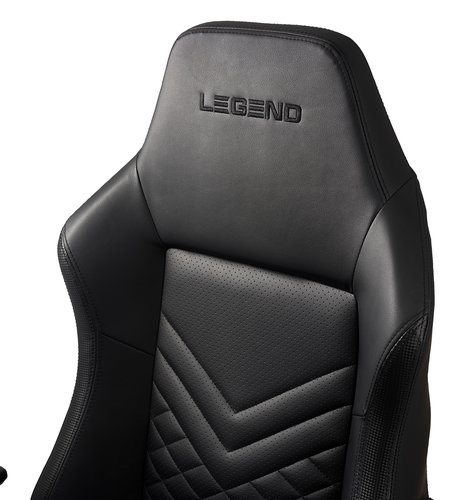 Gaming chair ABILDAA black faux leather