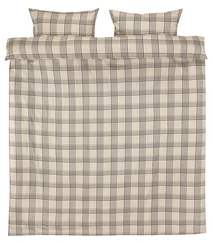 Conjunto capa edredão LEAH 260x240 bege/preto