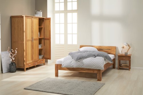 Estrutura de cama OLSKER 150x190 carv