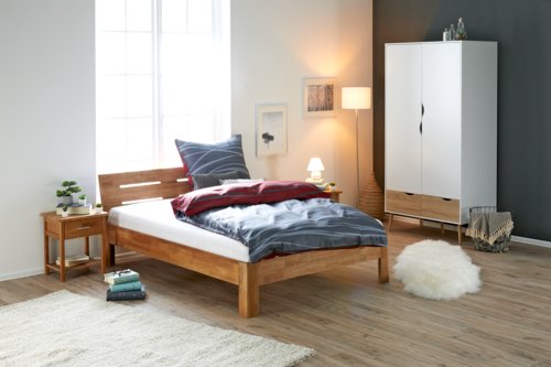 Estrutura de cama OLSKER 150x190 carv