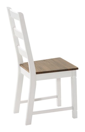 Cadeira de jantar VILSTED branco/castanho