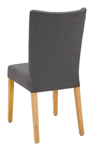 Cadeira de jantar NORDRUP tecido cinzento/natural