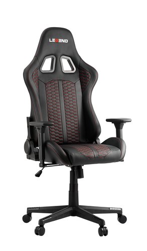 Chaise gaming NIBE noir/rouge
