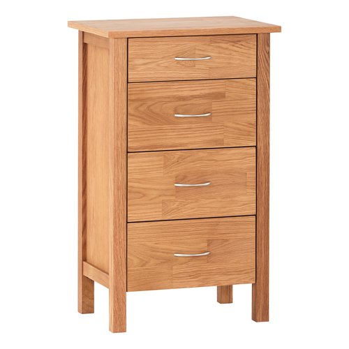 Commode KAGERUP 4 tiroirs étroit chêne