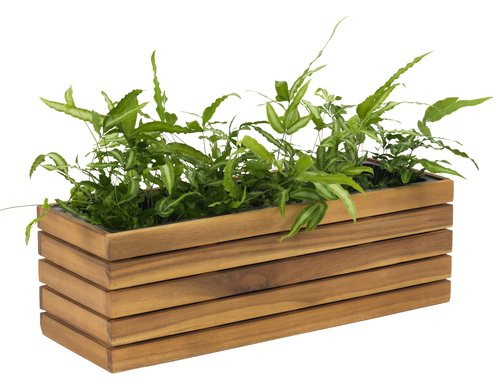 Planter box MYRHAUK W22xL62xH60 hardwood natural
