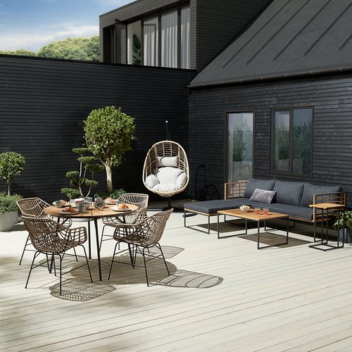 Divano lounge UGILT con chaise longue 3 posti legno JYSK