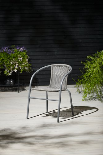 Krzesło ogrodowe GRENAA szary