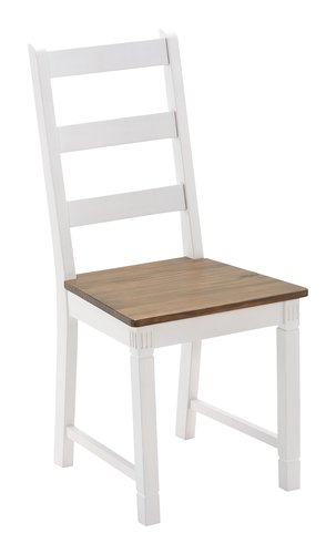 Cadeira de jantar VILSTED branco/castanho