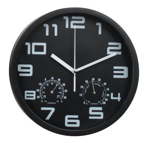 Стенен часовник SEJER Ø25см черен