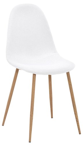 Cadeira de jantar TINGLEV cor branco/carvalho