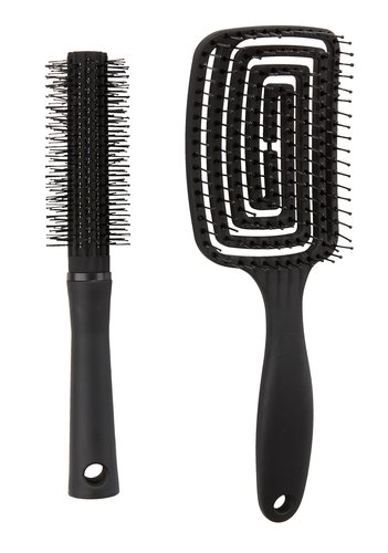 Hairbrush HALLERNA black assorted
