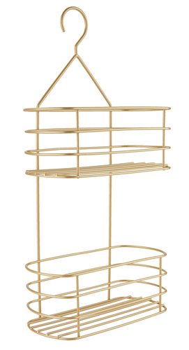Shelf ALSTER with 2 shelves brass