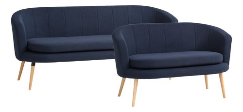 Sofa GISTRUP 3-seter mørk blå