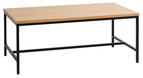 Table basse TEBSTRUP 60x110 chêne/noir