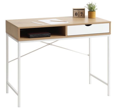 Desk TRAPPEDAL 48x95 oak/white
