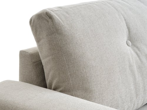 Sofa bed chaiselongue VEJLBY light sand fabric