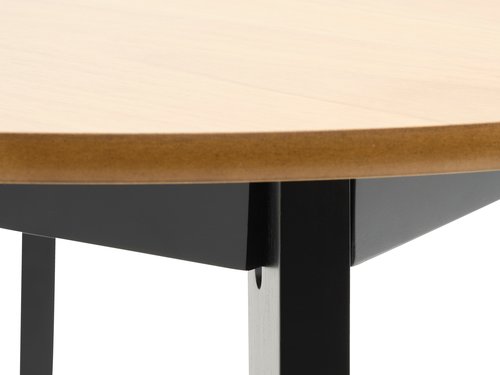 Table JEGIND Ø105 chêne/noir