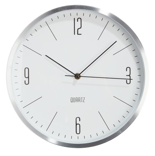 Reloj de pared HALVOR Ø30cm plateado