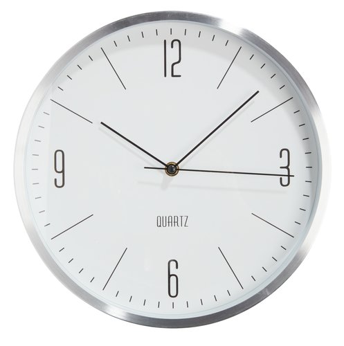 Horloge murale HALVOR Ø30cm argenté