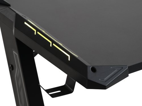 Gamingbord LINDHOLM 64x111 m/LED svart