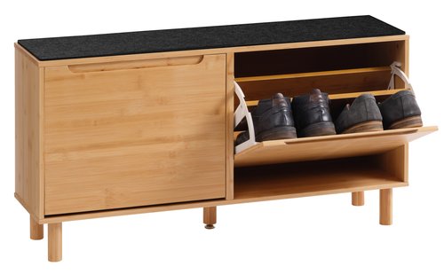 Shoe cabinet/bench VANDSTED bamboo
