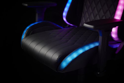 Gamer-stol RANUM med LED sort