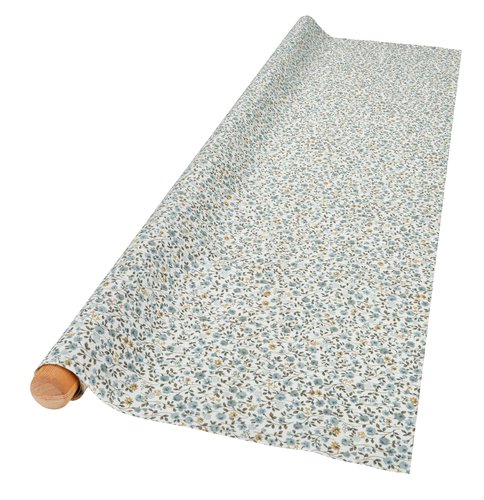 Coated tablecloth FLORA 140 blue/white