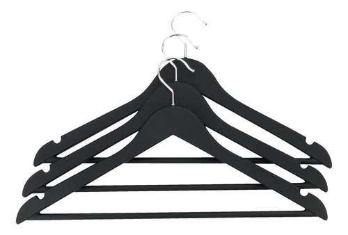 Hangers ABSALON L44cm pack of 3 black