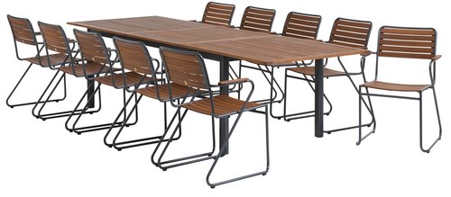YTTRUP D210/300 stół + 4 VAXHOLM krzesło drewno twarde