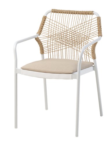 Stohovateľná stolička FASTRUP biela